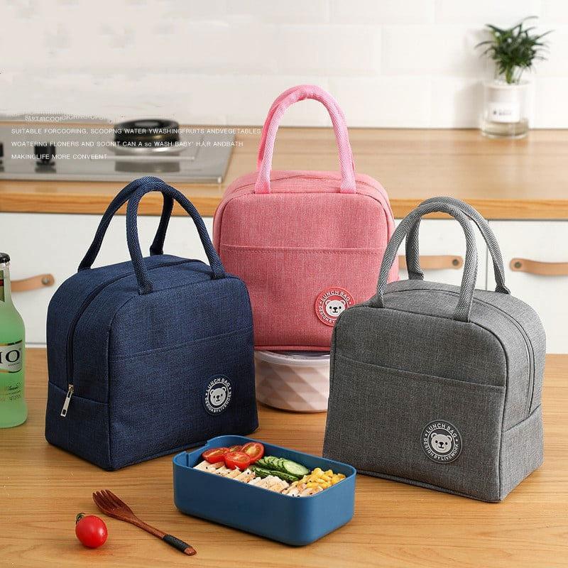Waterproof Portable Lunch Bag Insulated Canvas Cooler Bag