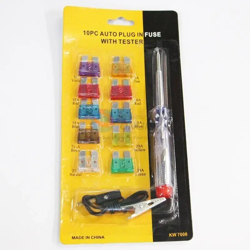 10PCS Auto Car Fuse Set With Tester