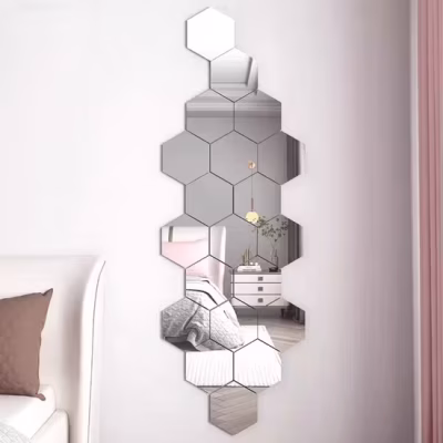 Glass Mirror Tiles Mirror Stickers for Home Wall Decor