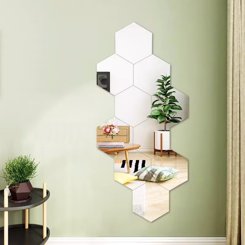 Glass Mirror Tiles Mirror Stickers for Home Wall Decor