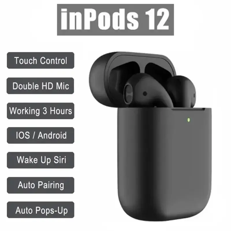 Inpods 12 (i12) Wireless Bluetooth 5.0 Headset
