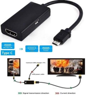 Microusb To HDMI TV Cable With USB Charging