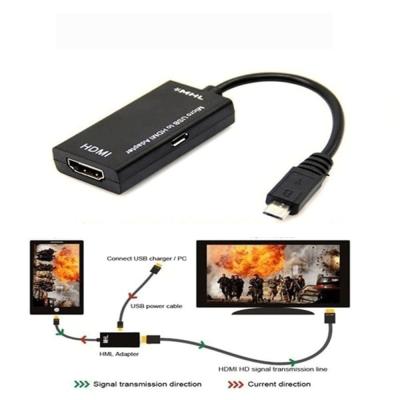 Microusb To HDMI TV Cable With USB Charging