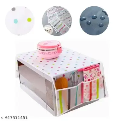 Microwave Oven Cover Dust Oil Proof Cotton Linen Waterproof