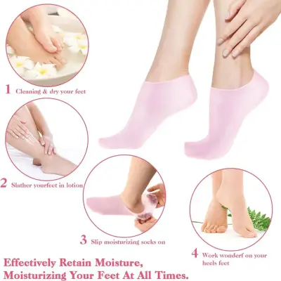 Moisturizing Silicone Socks Gloves Grip Gel