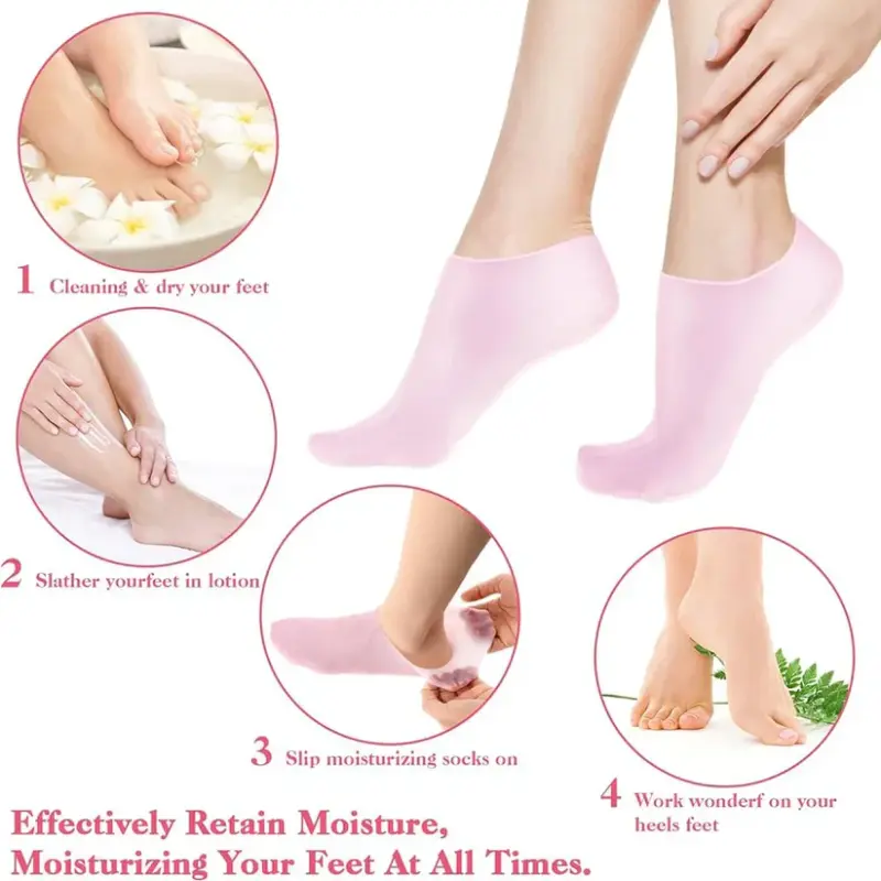 Moisturizing Silicone Socks Gloves Grip Gel